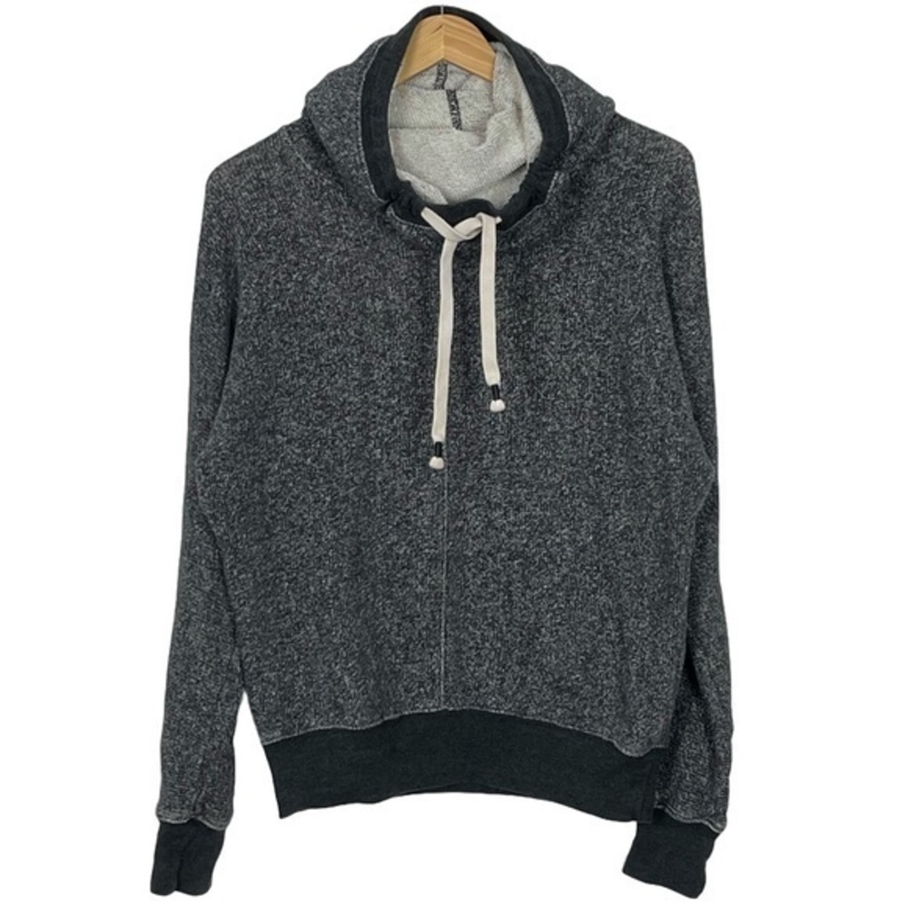 Aritzia TNA Clifton Funnel Cowl Neck Hoodie Heather Gray Size XXS